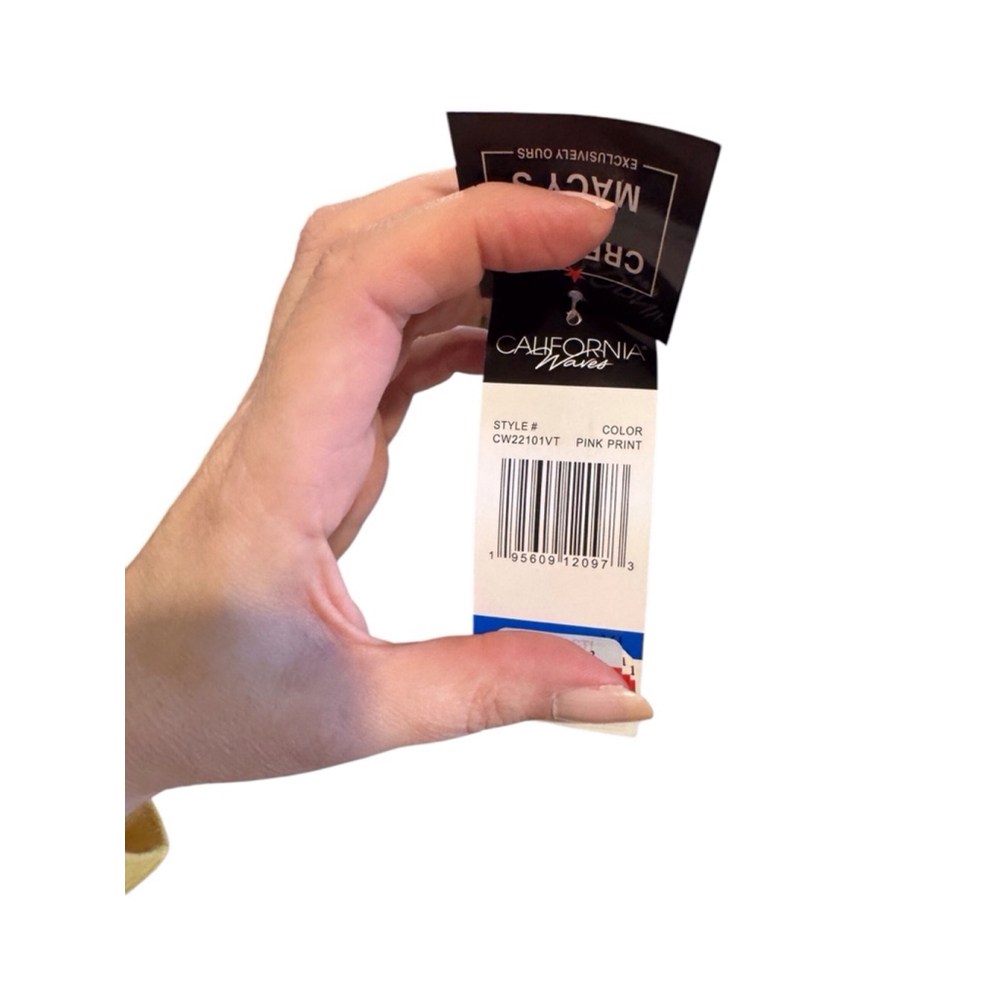 Women's California Waves Bikini Top, Size xl, Pink Print sw21 - Picture 3 of 3